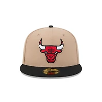 Chicago Bulls Camel and Black New Era 59FIFTY Fitted Hat