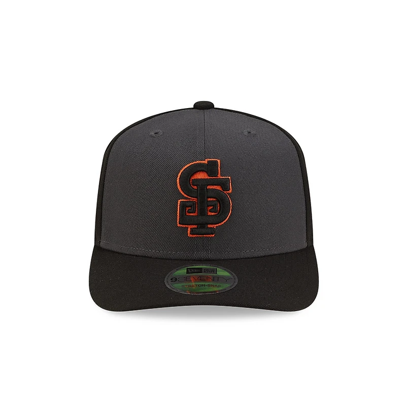San Francisco Giants Gray and Black Alternate Player Replica New Era 9SEVENTY Stretch Snapback Hat
