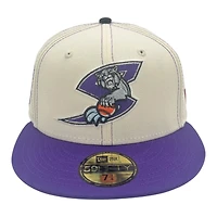 Sacramento River Cats Chrome and Purple Pacific Coast League Patch Kelly Green UV MiLB 59FIFTY Fitted Hat