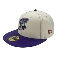 Sacramento River Cats Chrome and Purple Pacific Coast League Patch Kelly Green UV MiLB 59FIFTY Fitted Hat