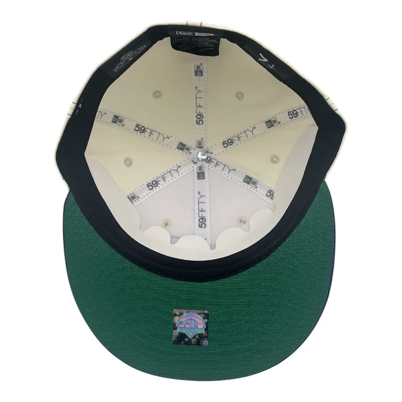 Sacramento River Cats Chrome and Purple Pacific Coast League Patch Kelly Green UV MiLB 59FIFTY Fitted Hat