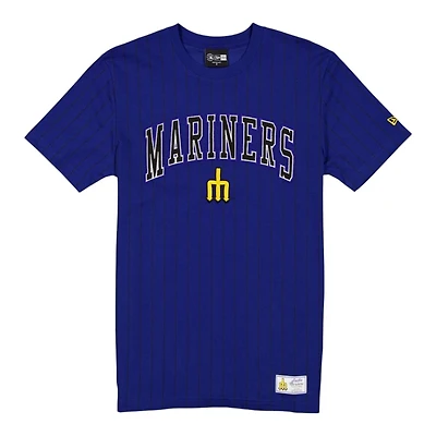 Seattle Mariners Royal 2026 City Connect Pinstripe New Era T-Shirt