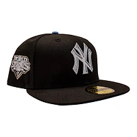 New York Yankees Black Ice Logo 2009 World Series Patch Icy Blue UV Era 59Fifty Fitted Hat