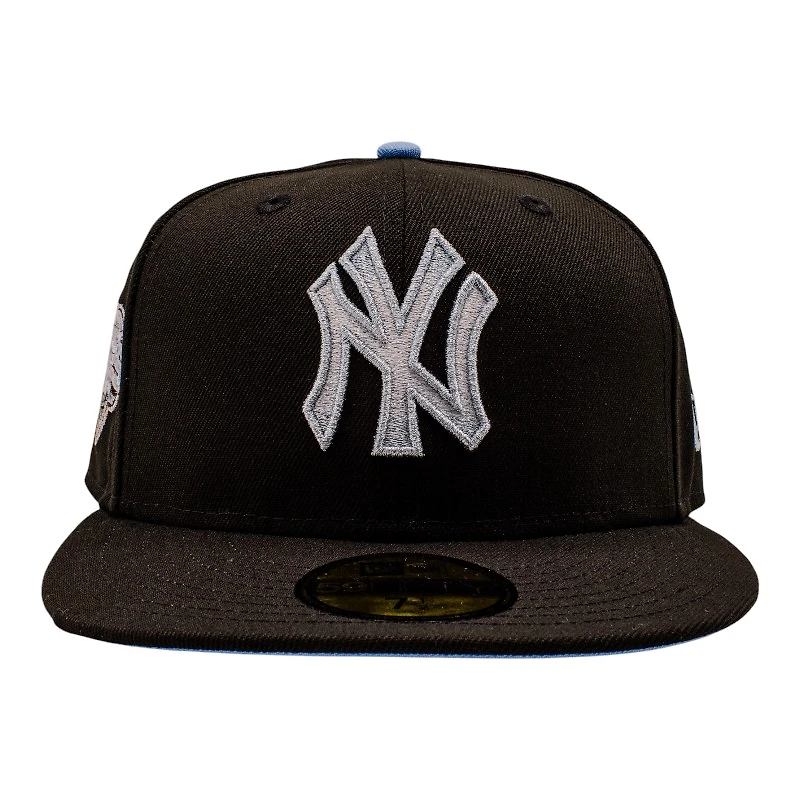 New York Yankees Black Ice Logo 2009 World Series Patch Icy Blue UV Era 59Fifty Fitted Hat