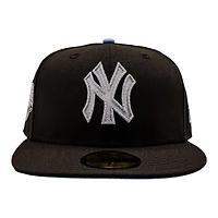 New York Yankees Black Ice Logo 2009 World Series Patch Icy Blue UV Era 59Fifty Fitted Hat