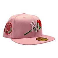 New York Yankees Pink Rose 1938 World Series Patch Grey UV Era 59Fifty Fitted Hat