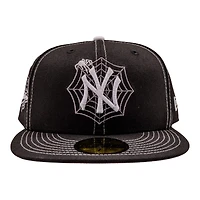 New York Yankees Black Spider 1999 World Series Patch Grey UV Era 59Fifty Fitted Hat