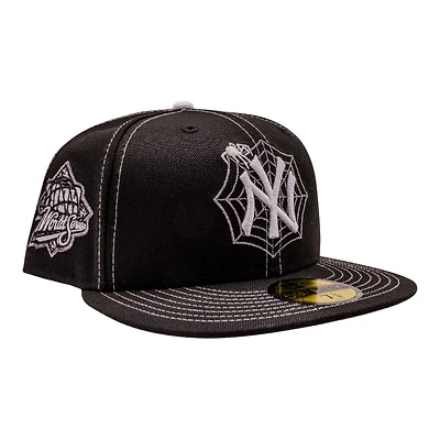 New York Yankees Black Spider 1999 World Series Patch Grey UV Era 59Fifty Fitted Hat