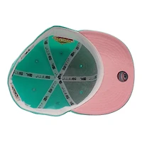 New York Yankees Mint Green Cherry Blossoms 1999 World Series Patch Pink UV Era 59Fifty Fitted Hat