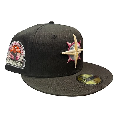 Seattle Mariners Black 30th Anniversary Patch New Era 59FIFTY Fitted Hat