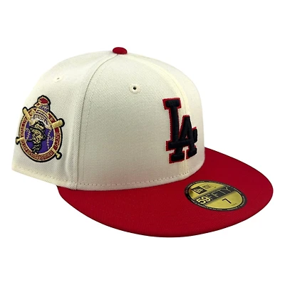 Los Angeles Dodgers Chrome and Red 1956 All Star Game Patch New Era 59FIFTY Fitted Hat