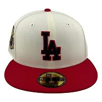 Los Angeles Dodgers Chrome and Red 1956 All Star Game Patch New Era 59FIFTY Fitted Hat