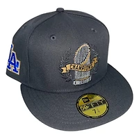 Los Angeles Dodgers Charcoal 2025 Champions Trophy Patch The Parade Collection New Era 59FIFTY Fitted Hat