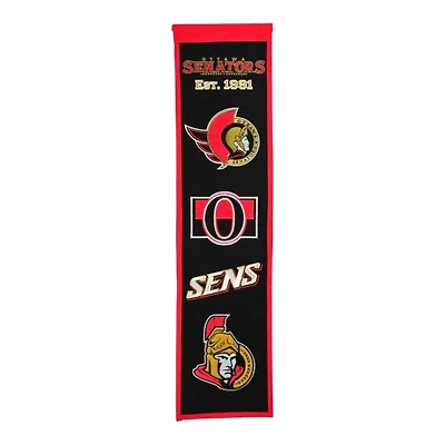 Ottawa Senators Team 8in x 32in Heritage Banner