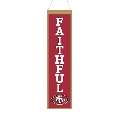 San Francisco 49ers Team Slogan 8in x 32in Heritage Banner