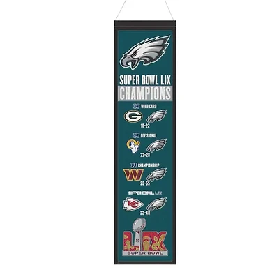 Philadelphia Eagles Champions Team 8in x 32in Heritage Banner