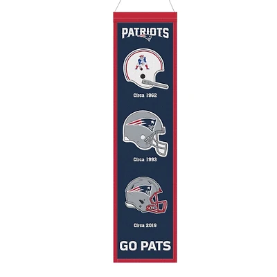 New England Patriots Team 8in x 32in Heritage Banner