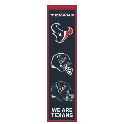 Houston Texans Team 8in x 32in Heritage Banner