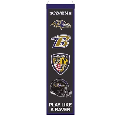 Baltimore Ravens Team 8in x 32in Heritage Banner