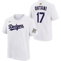 Youth Los Angeles Dodgers Shohei Ohtani White Nike 2026 Gold Collection Name & Number T-Shirt