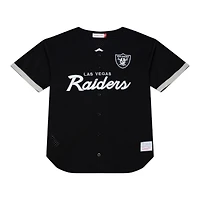 Las Vegas Raiders Black Head Coach Full-Button Mitchell & Ness Fashion Jersey