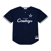 Dallas Cowboys Navy Head Coach Full-Button Mitchell & Ness Fashion Jersey