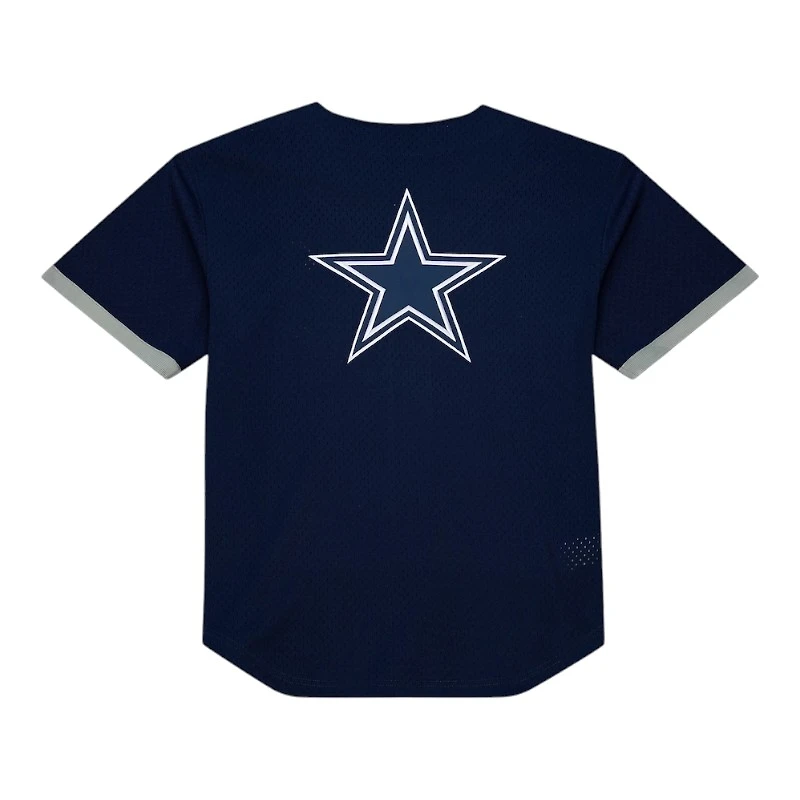 Dallas Cowboys Navy Head Coach Full-Button Mitchell & Ness Fashion Jersey