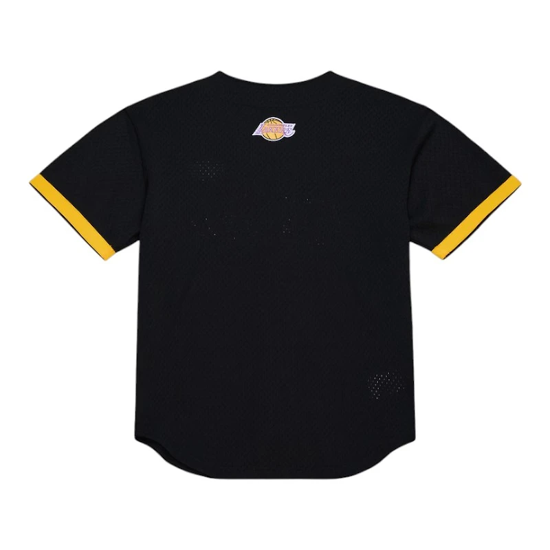 Los Angeles Lakers Black Head Coach Full-Button Mitchell & Ness Fashion Jersey