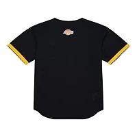 Los Angeles Lakers Black Head Coach Full-Button Mitchell & Ness Fashion Jersey