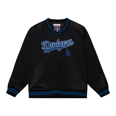 Los Angeles Dodgers Black Cooperstown Vintage Satin Mitchell & Ness Pullover Jacket