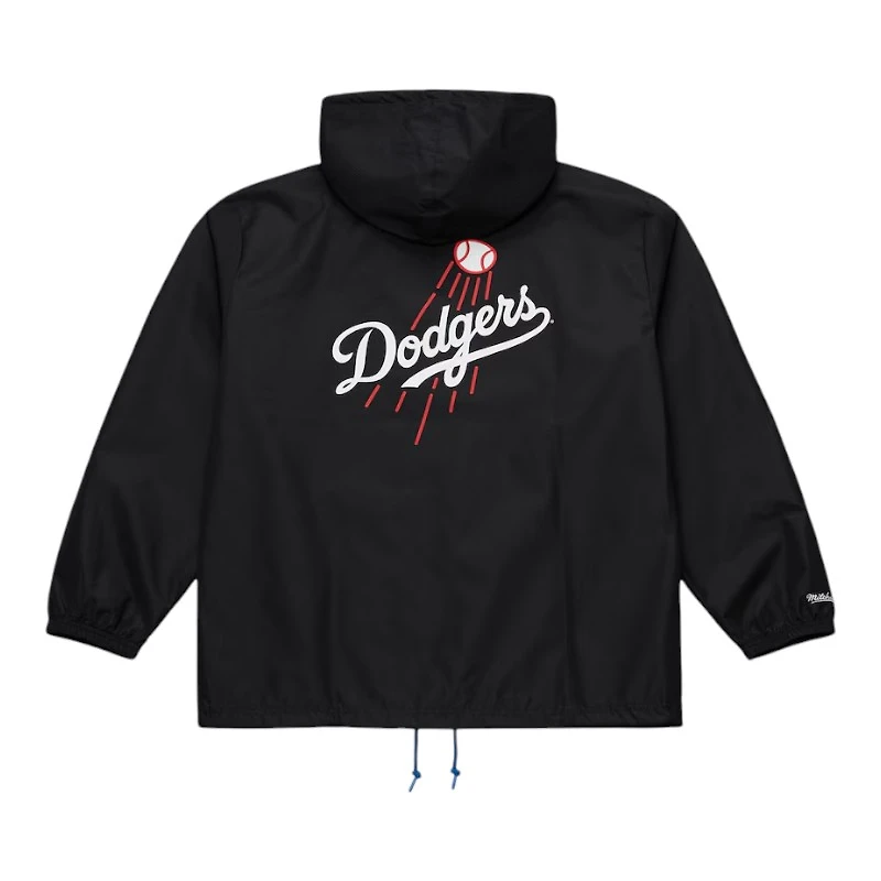 Los Angeles Dodgers Black City Connect Coaches Full-Snap Mitchell & Ness Hooded WindbreakerJacket