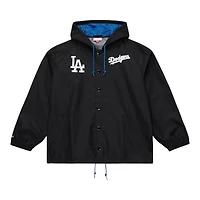 Los Angeles Dodgers Black City Connect Coaches Full-Snap Mitchell & Ness Hooded WindbreakerJacket