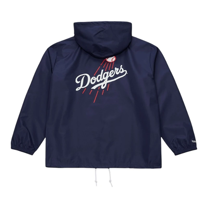 Los Angeles Dodgers Navy City Connect Coaches Full-Snap Mitchell & Ness Hooded WindbreakerJacket