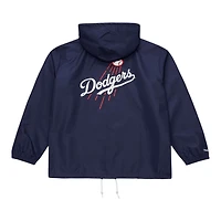 Los Angeles Dodgers Navy City Connect Coaches Full-Snap Mitchell & Ness Hooded WindbreakerJacket