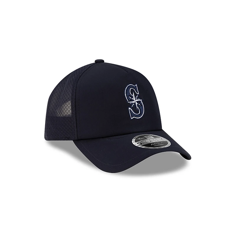Seattle Mariners Navy 2026 Batting Practice New Era 9FORTY Apex Trucker Adjustable Hat