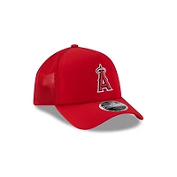 Los Angeles Angels Red 2026 Batting Practice New Era 9FORTY Apex Trucker Adjustable Hat