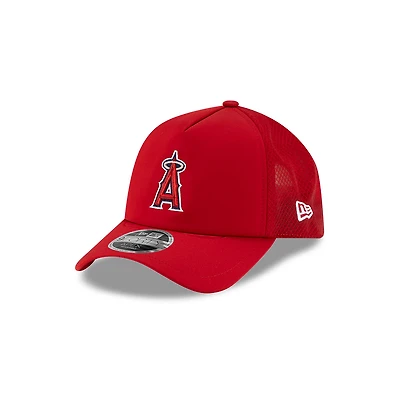 Los Angeles Angels Red 2026 Batting Practice New Era 9FORTY Apex Trucker Adjustable Hat