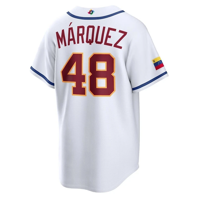 Team Venezuela Germán Márquez White 2026 World Baseball Classic WBC Nike Stadium Player Jersey