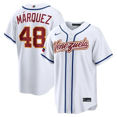 Team Venezuela Germán Márquez White 2026 World Baseball Classic WBC Nike Stadium Player Jersey
