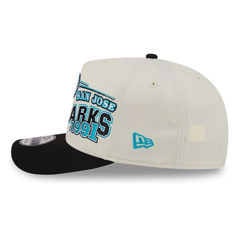 San Jose Sharks Chrome Two Tone Classic New Era 9FIFTY A-Frame Snapback Hat