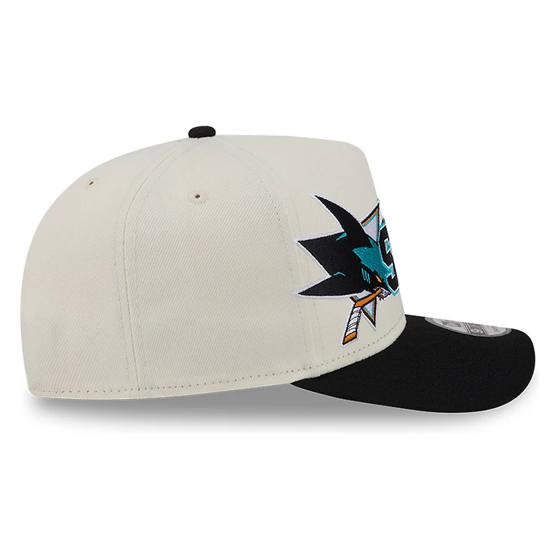 San Jose Sharks Chrome Two Tone Classic New Era 9FIFTY A-Frame Snapback Hat