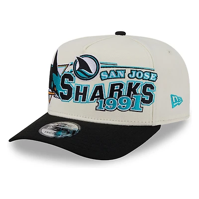 San Jose Sharks Chrome Two Tone Classic New Era 9FIFTY A-Frame Snapback Hat