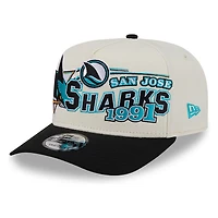 San Jose Sharks Chrome Two Tone Classic New Era 9FIFTY A-Frame Snapback Hat