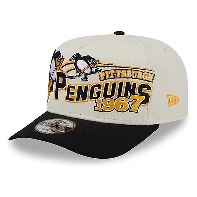 Pittsburgh Penguins Chrome Two Tone Classic New Era 9FIFTY A-Frame Snapback Hat
