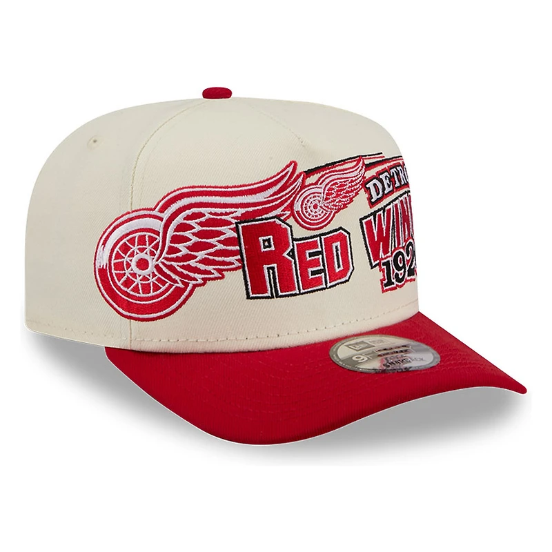 Detroit Red Wings Chrome Two Tone Classic New Era 9FIFTY A-Frame Snapback Hat