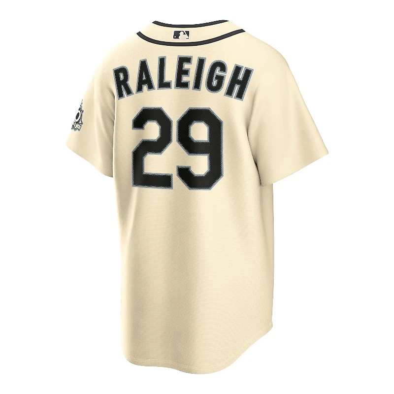 Seattle Mariners Cal Raleigh Cream Alternate 50th Season Patch Nike Stadium Player Jersey