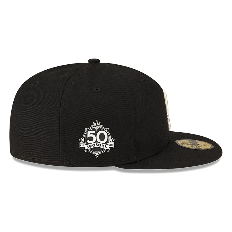 Seattle Mariners Black Steelheads 50 Seasons New Era 59FIFTY Fitted Hat