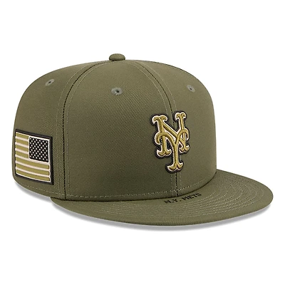 New York Mets Olive Green 2026 Armed Forces Day Era 59FIFTY Fitted Hat