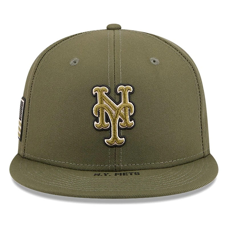 New York Mets Olive Green 2026 Armed Forces Day Era 59FIFTY Fitted Hat
