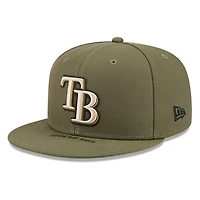 Tampa Bay Rays Olive Green 2026 Armed Forces Day New Era 9FIFTY Snapback Hat
